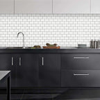 12"x 12" Resin Mosaic Tiles Square Self-Adhesive Tiles for Backsplash & Wall Tile
