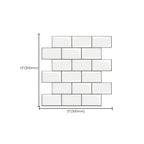 12"x 12" Resin Mosaic Tiles Square Self-Adhesive Tiles for Backsplash & Wall Tile