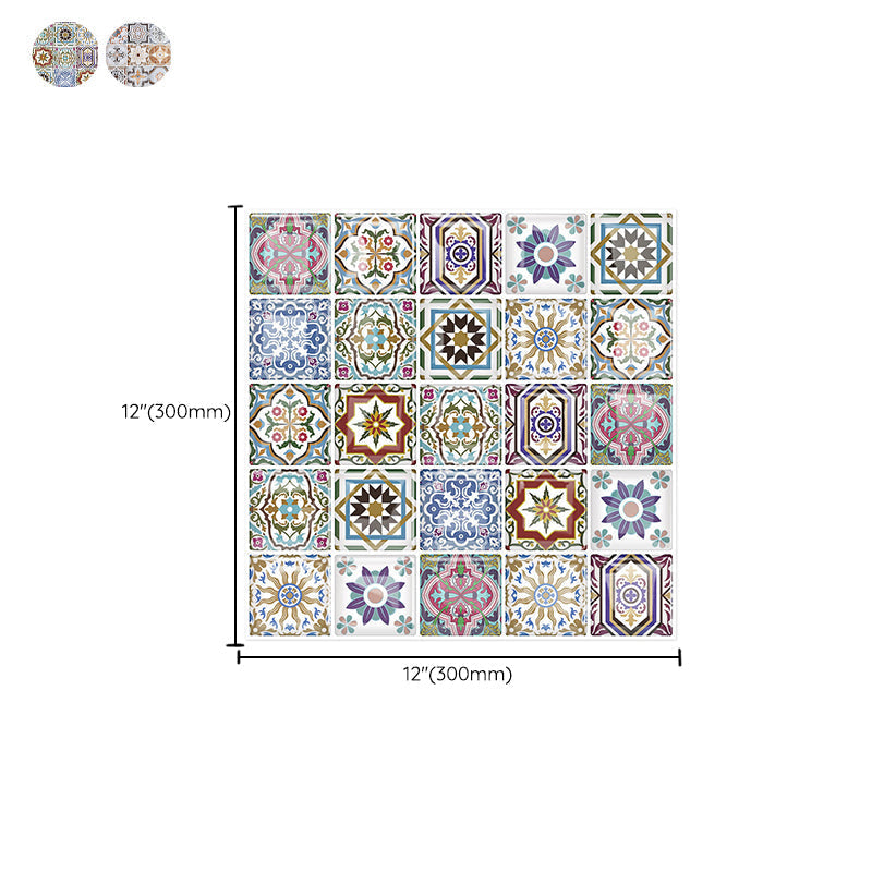 12"x 12" Resin Mosaic Tiles Square Self-Adhesive Tiles for Backsplash & Wall Tile