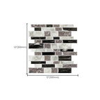 12"x 12" Resin Mosaic Tiles Square Self-Adhesive Tiles for Backsplash & Wall Tile