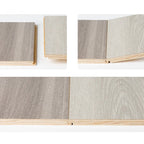 49"x8" width E0 natural solid wood laminate flooring, click-lock, waterproof