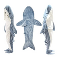 Shark Fleece Hooded Blanket