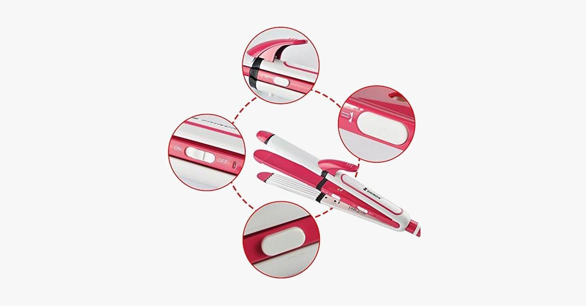 3-in-1 Ceramic Iron – Style your hair as you wish