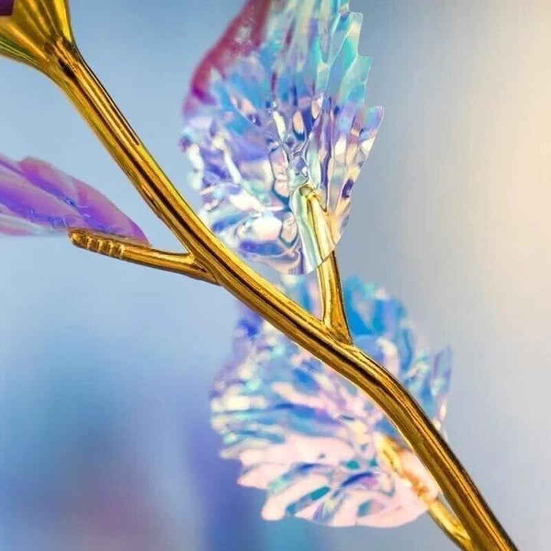 For the Gift to Your Loved Ones - Colorful Glass Rose