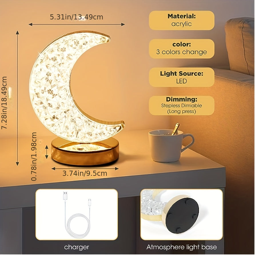 CrystalGlow Lamp - Dimmer Table Lamp with Touch