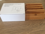 Tekavo ChargeDock Charging Station made of Bamboo | 5-Port USB & Organizer | For Smartphone, Tablet & Smartwatch | Incl. Cable Set