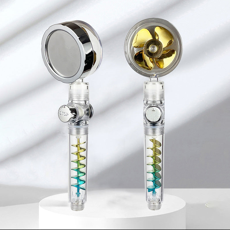 Modern showerhead bathroom hand shower made of plastic with adjustable water flow