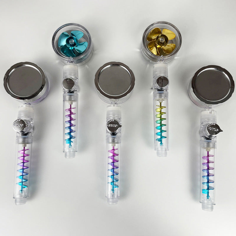 Modern showerhead bathroom hand shower made of plastic with adjustable water flow