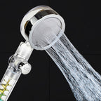 Modern showerhead bathroom hand shower made of plastic with adjustable water flow