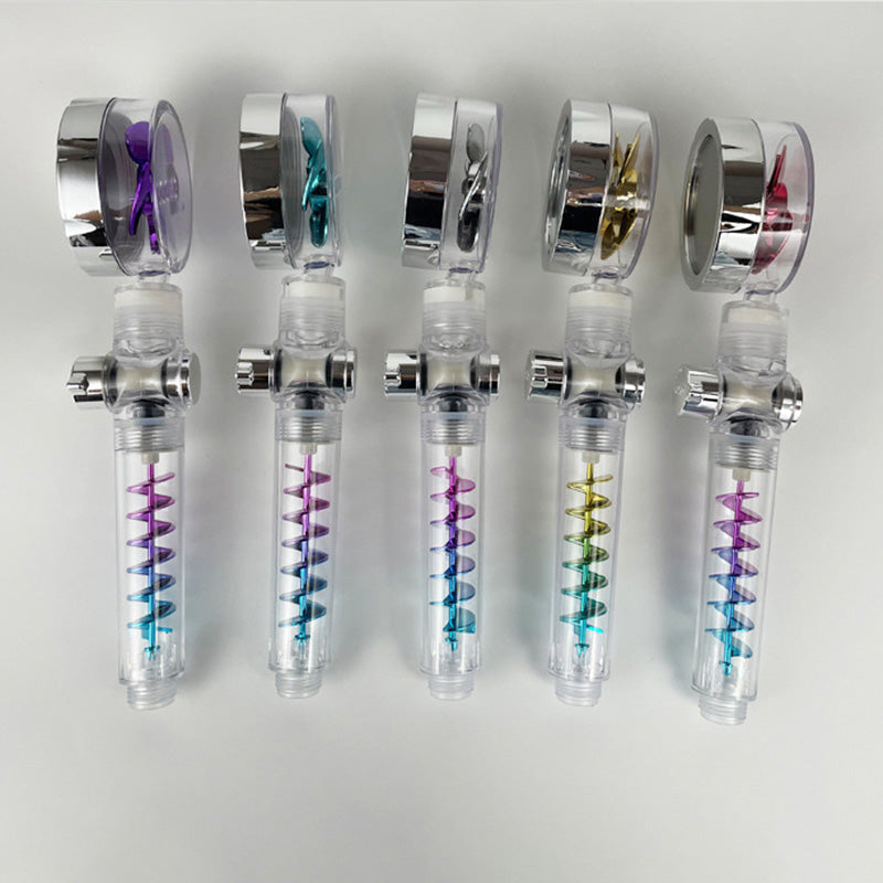 Modern showerhead bathroom hand shower made of plastic with adjustable water flow