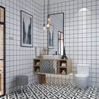 Square Mosaic Tile Peel and Stick Tile for Kitchen and Bathroom