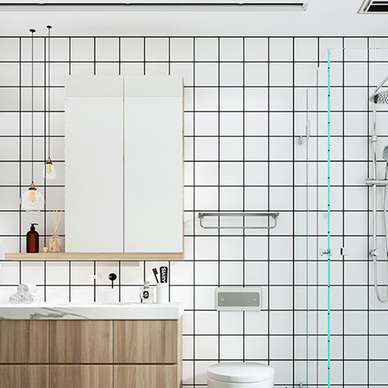 Square Mosaic Tile Peel and Stick Tile for Kitchen and Bathroom