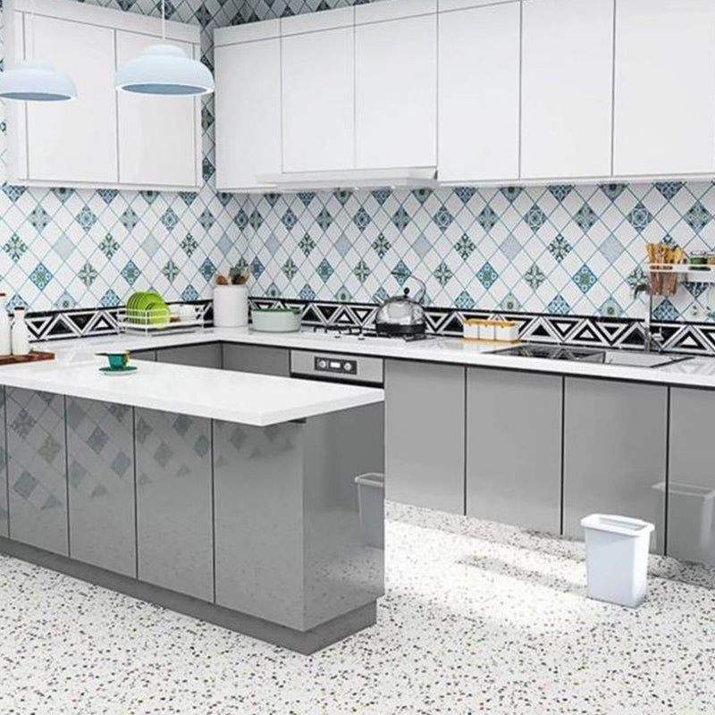 Rectangular Peel & Stick Tile PVC Single Tile for Kitchen and Bathroom