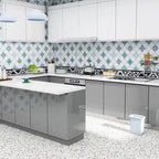 Rectangular Peel & Stick Tile PVC Single Tile for Kitchen and Bathroom