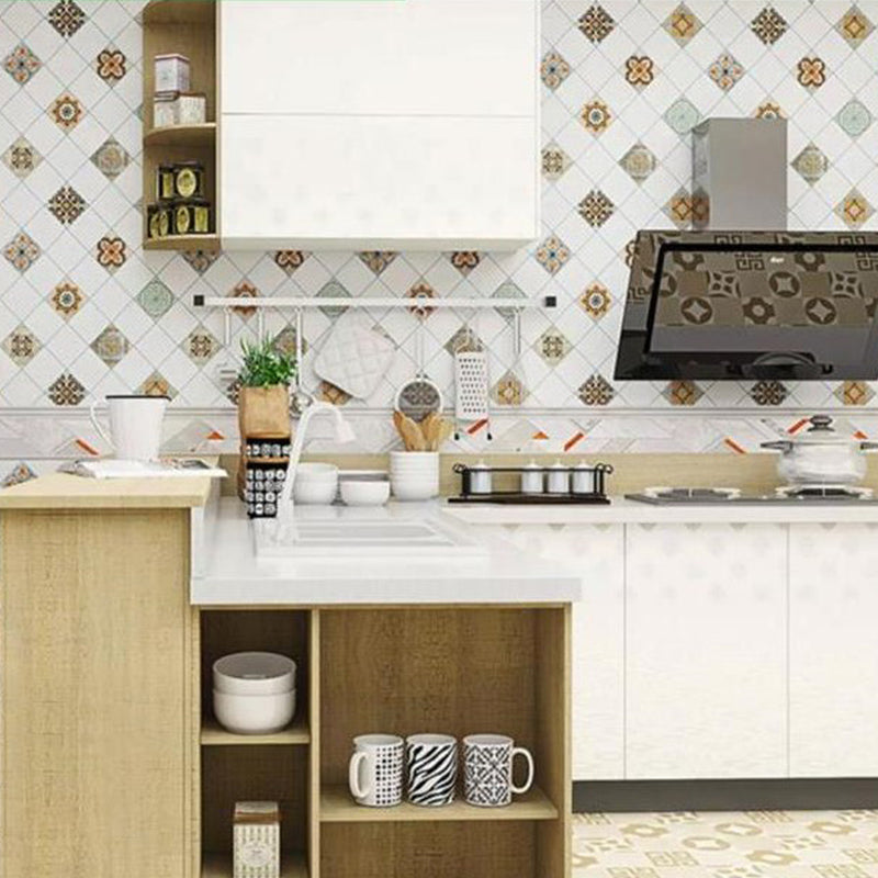 Rectangular Peel & Stick Tile PVC Single Tile for Kitchen and Bathroom