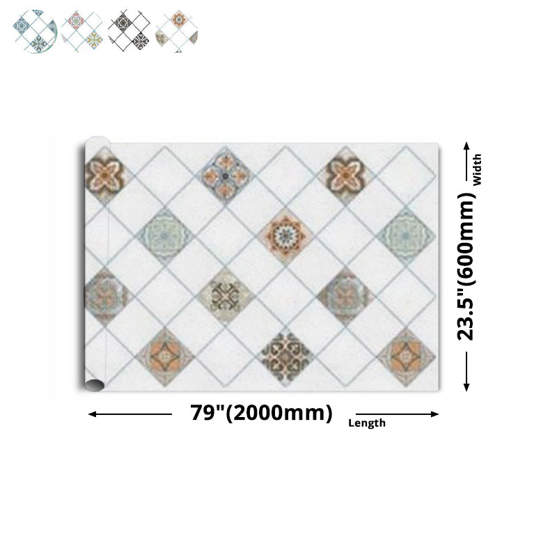 Rectangular Peel & Stick Tile PVC Single Tile for Kitchen and Bathroom