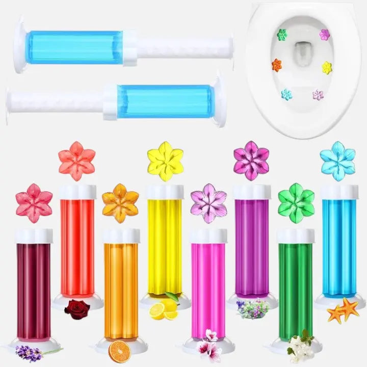 12-piece gel stamp set for the toilet — Transform every flush into an explosion of irresistible freshness!