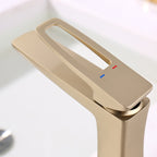 Glam Vessel Sink Faucet Brass Lever Handles with Drain Assembly Sink Mixer