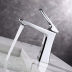 Glam Vessel Sink Faucet Brass Lever Handles with Drain Assembly Sink Mixer
