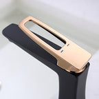 Glam Vessel Sink Faucet Brass Lever Handles with Drain Assembly Sink Mixer