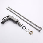 Glam Vessel Sink Faucet Brass Lever Handles with Drain Assembly Sink Mixer