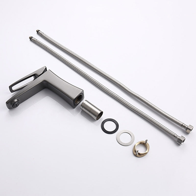 Glam Vessel Sink Faucet Brass Lever Handles with Drain Assembly Sink Mixer