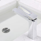 Glam Vessel Sink Faucet Brass Lever Handles with Drain Assembly Sink Mixer