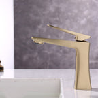 Glam Vessel Sink Faucet Brass Lever Handles with Drain Assembly Sink Mixer