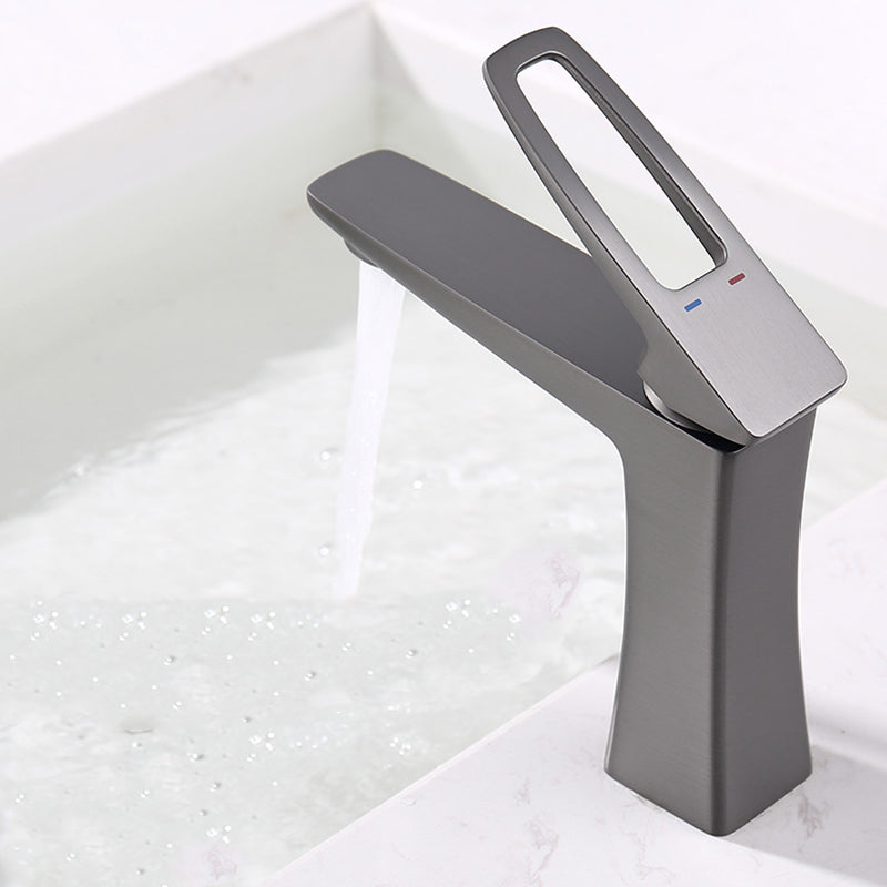 Glam Vessel Sink Faucet Brass Lever Handles with Drain Assembly Sink Mixer