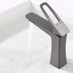 Glam Vessel Sink Faucet Brass Lever Handles with Drain Assembly Sink Mixer