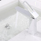 Glam Vessel Sink Faucet Brass Lever Handles with Drain Assembly Sink Mixer