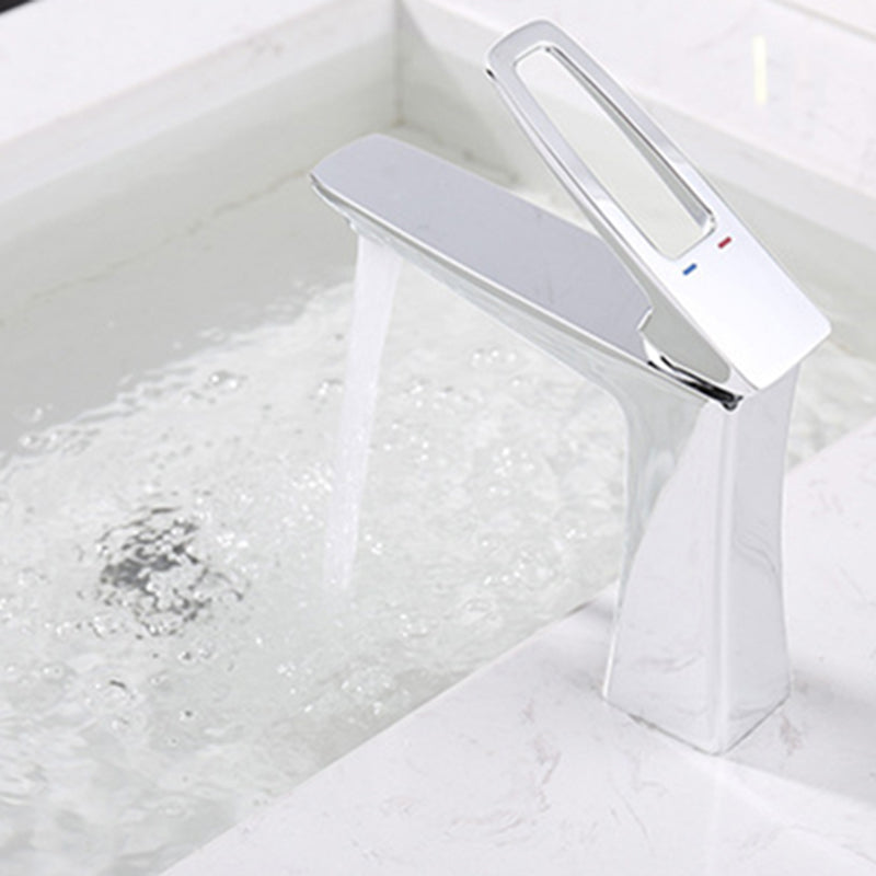Glam Vessel Sink Faucet Brass Lever Handles with Drain Assembly Sink Mixer