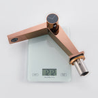 Modern Bathroom Sink Faucet Brass Knob Handle Low Arc Basin Faucet