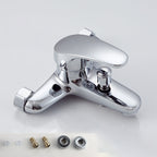Modern Silver Faucet Copper with 1-Handle 2-Hole Bathroom Faucet