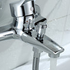 Modern Silver Faucet Copper with 1-Handle 2-Hole Bathroom Faucet