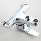 Modern Silver Faucet Copper with 1-Handle 2-Hole Bathroom Faucet