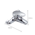 Modern Silver Faucet Copper with 1-Handle 2-Hole Bathroom Faucet