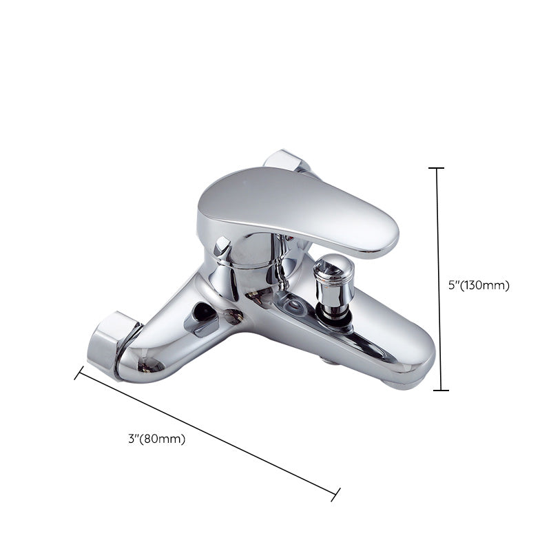 Modern Silver Faucet Copper with 1-Handle 2-Hole Bathroom Faucet