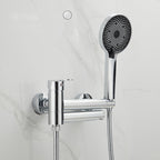 Modern Bathtub Edge Piece Single-Lever Wall-Mounted Bathtub Faucet with Hand Shower