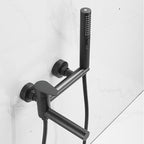 Modern Bathtub Edge Piece Single-Lever Wall-Mounted Bathtub Faucet with Hand Shower