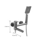 Modern Bathtub Edge Piece Single-Lever Wall-Mounted Bathtub Faucet with Hand Shower