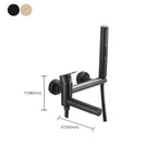 Modern Bathtub Edge Piece Single-Lever Wall-Mounted Bathtub Faucet with Hand Shower