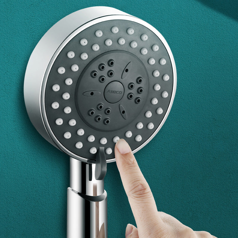 Contemporary Showerhead Combination Metal Round Handheld Showerhead