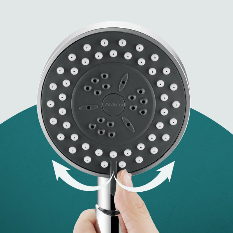 Contemporary Showerhead Combination Metal Round Handheld Showerhead