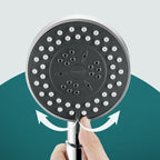 Contemporary Showerhead Combination Metal Round Handheld Showerhead