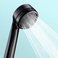 Contemporary Shower Head Round Handheld Shower Head Combination in Black