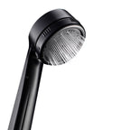 Contemporary Shower Head Round Handheld Shower Head Combination in Black