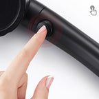 Contemporary Showerhead Round Handheld Showerhead Combination in Black