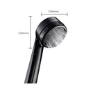 Contemporary Shower Head Round Handheld Shower Head Combination in Black