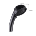 Contemporary Showerhead Round Handheld Showerhead Combination in Black